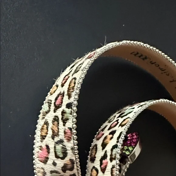 B.B. Simon Leopard Belt with Colorful Rhinestones Leopard Print Classic - Multi - B.B. Simon® main image 2